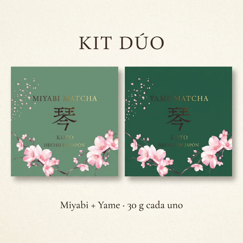Kit Dúo de Koto Matcha: Miyabi y Yame de 30 g cada uno